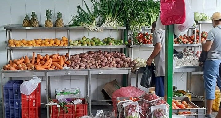 Mercado del sur con verduras