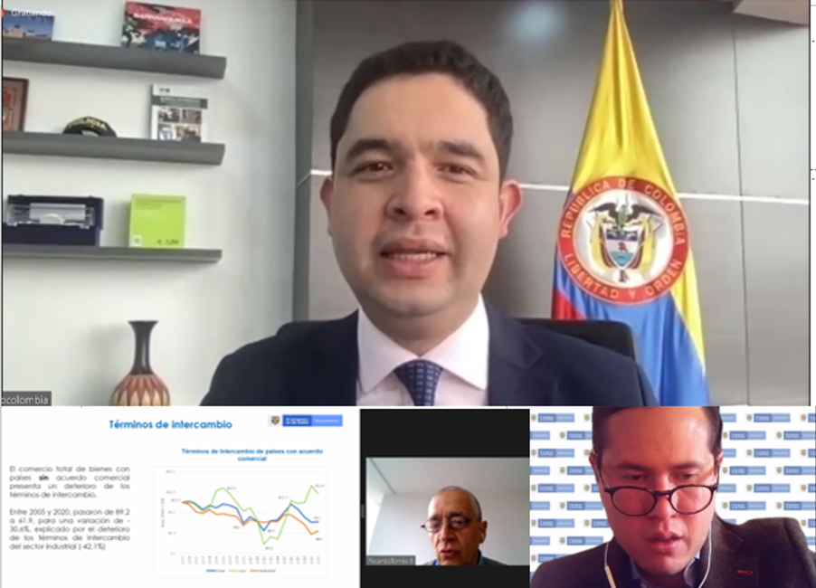 Viceministro de Comercio Exterior, Andrés Cárdenas Muñoz