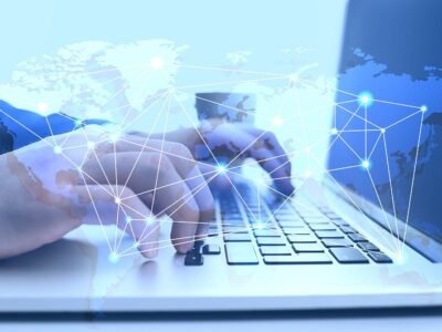 Modern,Technology,Concept.,Man,Working,With,Laptop,At,Office